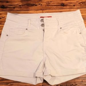 White Denim Wax Jean Shorts Preppy